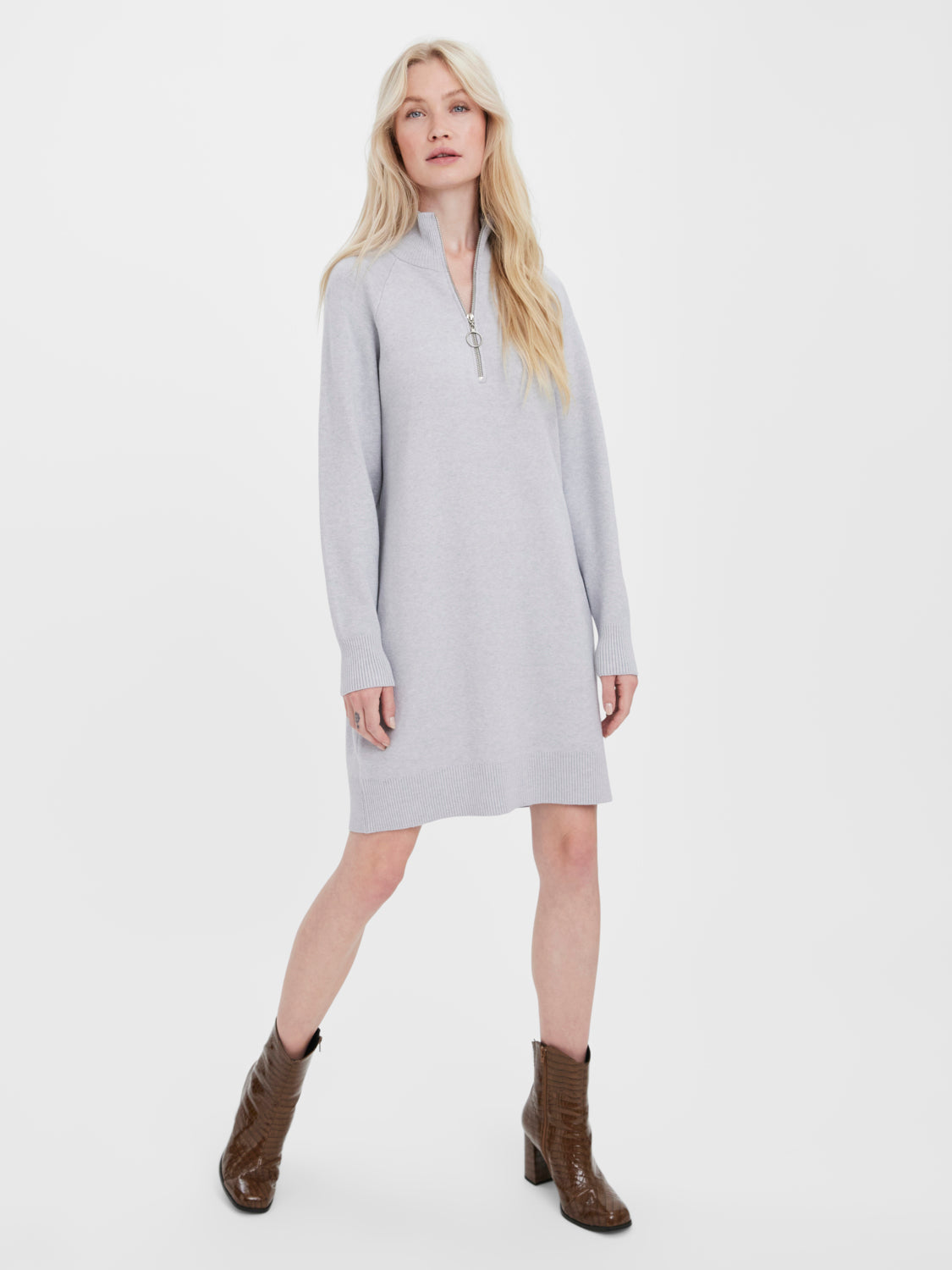 VMGOLDNEEDLE Dress - Light Grey Melange